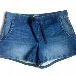 Levi‎ blue denim lounge shorts size 6 EUC elastic waist pull on